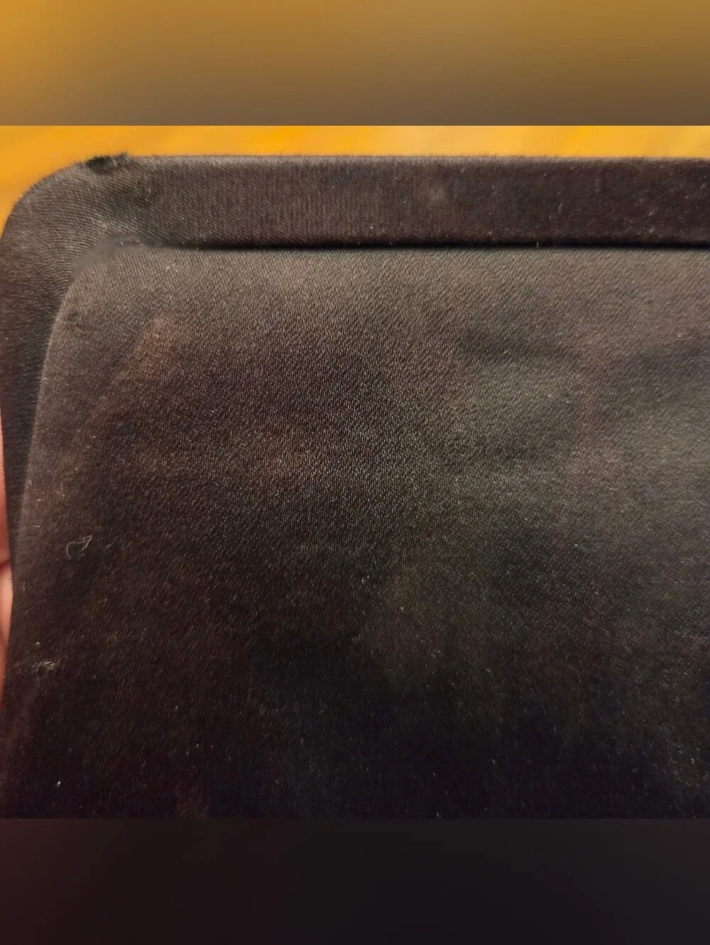 Vintage 1950s Harry Levine H-L USA Black Silk Satin Evening Clutch Rhinestone